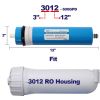 HUINING RO Membrane Residential Reverse Osmosis Membrane Water Filter Cartrige Replacement for Home Drinking Water Filtration System Household Under S